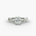 Load image into Gallery viewer, Oval Lab-Grown Diamond Ring – Twisted Milgrain Band | IGI Certified | 10K/14K/18K Gold
