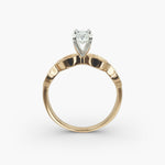 Load image into Gallery viewer, Oval Lab-Grown Diamond Ring – Twisted Milgrain Band | IGI Certified | 10K/14K/18K Gold
