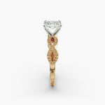 Load image into Gallery viewer, Oval Lab-Grown Diamond Ring – Twisted Milgrain Band | IGI Certified | 10K/14K/18K Gold

