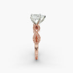 Load image into Gallery viewer, Pear Shape Lab-Grown Diamond Twisted Band Ring with Milgrain | IGI Certified | 10K/14K/18K Gold

