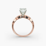 Load image into Gallery viewer, Princess Cut Milgrain Twisted Lab-Grown Diamond Ring | 0.50–5.00 Carat | IGI Certified | Yellow, White, Rose Gold
