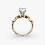 Load image into Gallery viewer, Princess Cut Milgrain Twisted Lab-Grown Diamond Ring | 0.50–5.00 Carat | IGI Certified | Yellow, White, Rose Gold
