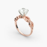 Load image into Gallery viewer, Radiant Cut Lab-Grown Diamond Infinity Twist Ring with Milgrain | IGI Certified | 10K/14K/18K Gold
