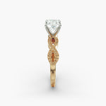 Load image into Gallery viewer, Radiant Cut Lab-Grown Diamond Infinity Twist Ring with Milgrain | IGI Certified | 10K/14K/18K Gold
