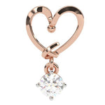 Load image into Gallery viewer, Round Lab Grown Diamond Dangle Earrings 0.50 CTW in 10K 14K 18K White Yellow Rose Gold
