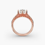 Load image into Gallery viewer, Princess Cut Milgrain Design Lab-Grown Diamond Ring | 0.50–5.00 Carat | IGI Certified | Yellow, White, Rose Gold
