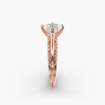 Load image into Gallery viewer, Princess Cut Milgrain Design Lab-Grown Diamond Ring | 0.50–5.00 Carat | IGI Certified | Yellow, White, Rose Gold

