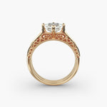 Load image into Gallery viewer, Princess Cut Milgrain Design Lab-Grown Diamond Ring | 0.50–5.00 Carat | IGI Certified | Yellow, White, Rose Gold

