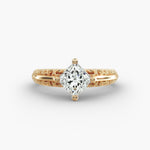 Load image into Gallery viewer, Princess Cut Milgrain Design Lab-Grown Diamond Ring | 0.50–5.00 Carat | IGI Certified | Yellow, White, Rose Gold
