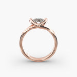Load image into Gallery viewer, Round Brilliant Lab-Grown Diamond Twisted Dual Band Ring – Modern Luxury | IGI Certified | 10K/14K/18K Gold
