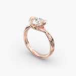Load image into Gallery viewer, Round Brilliant Lab-Grown Diamond Twisted Dual Band Ring – Modern Luxury | IGI Certified | 10K/14K/18K Gold
