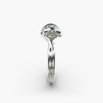 Load image into Gallery viewer, Round Brilliant Lab-Grown Diamond Twisted Dual Band Ring – Modern Luxury | IGI Certified | 10K/14K/18K Gold
