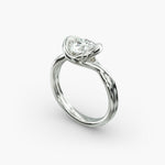 Load image into Gallery viewer, Round Brilliant Lab-Grown Diamond Twisted Dual Band Ring – Modern Luxury | IGI Certified | 10K/14K/18K Gold

