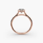 Load image into Gallery viewer, Cushion Lab-Grown Diamond Bezel-Set Engagement Ring | Sleek Low-Profile | IGI Certified | 10K/14K/18K Gold

