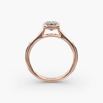 Load image into Gallery viewer, Emerald Lab-Grown Diamond Bezel-Set Engagement Ring | Modern Solitaire | IGI Certified | 10K/14K/18K Gold
