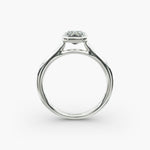 Load image into Gallery viewer, Emerald Lab-Grown Diamond Bezel-Set Engagement Ring | Modern Solitaire | IGI Certified | 10K/14K/18K Gold
