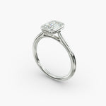Load image into Gallery viewer, Emerald Lab-Grown Diamond Bezel-Set Engagement Ring | Modern Solitaire | IGI Certified | 10K/14K/18K Gold
