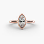 Load image into Gallery viewer, Marquise Lab-Grown Diamond Bezel Engagement Ring | IGI Certified | 10K/14K/18K Gold
