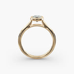 Load image into Gallery viewer, Oval Lab-Grown Diamond Bezel-Set Engagement Ring | Modern Solitaire | IGI Certified | 10K/14K/18K Gold
