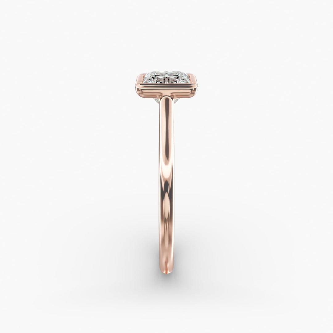 Princess Cut Bezel Set Lab-Grown Diamond Ring | 0.50–5.00 Carat | IGI Certified | Yellow, White, Rose Gold