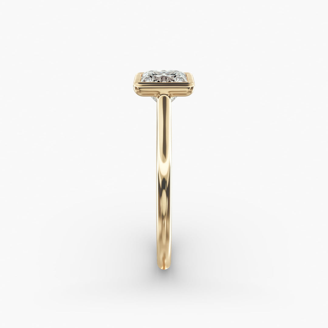 Princess Cut Bezel Set Lab-Grown Diamond Ring | 0.50–5.00 Carat | IGI Certified | Yellow, White, Rose Gold