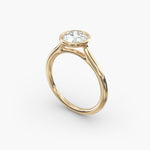 Load image into Gallery viewer, Round Lab-Grown Diamond Bezel-Set Engagement Ring | Modern Solitaire | IGI Certified | 10K/14K/18K Gold
