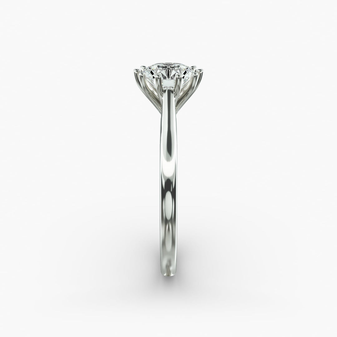 Round Cut Ten Prong Classic Lab-Grown Diamond Ring | 0.50–5.00 Carat | IGI Certified | Yellow, White, Rose Gold