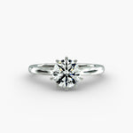 Load image into Gallery viewer, Round Cut Ten Prong Classic Lab-Grown Diamond Ring | 0.50–5.00 Carat | IGI Certified | Yellow, White, Rose Gold
