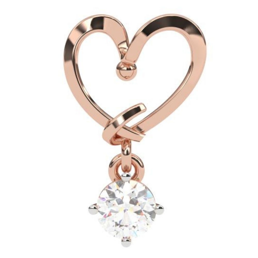 Round Lab Grown Diamond Dangle Earrings 0.50 CTW in 10K 14K 18K White Yellow Rose Gold