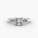 Load image into Gallery viewer, Cushion Lab-Grown Diamond Ring – Dual Band Style | IGI Certified | 10K/14K/18K Gold
