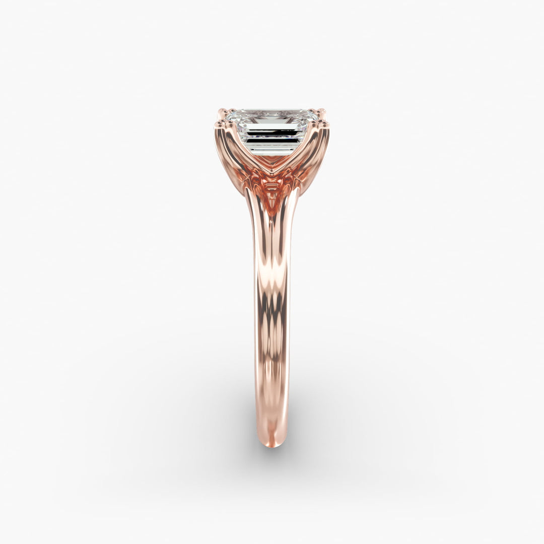 Emerald Lab-Grown Diamond Double Band Ring – Designer Style | IGI Certified | 10K/14K/18K Gold