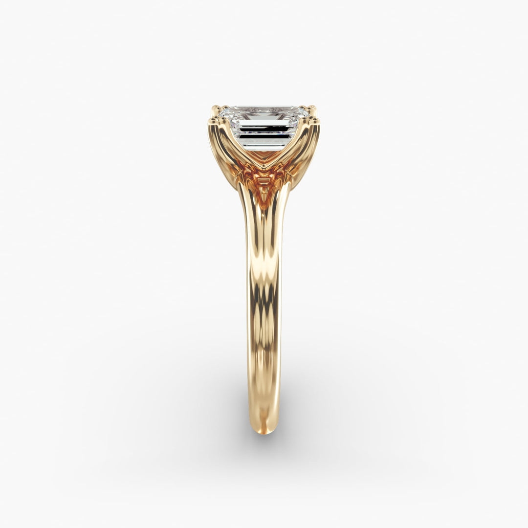 Emerald Lab-Grown Diamond Double Band Ring – Designer Style | IGI Certified | 10K/14K/18K Gold