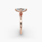 Load image into Gallery viewer, Marquise Lab-Grown Diamond Double Band Ring – Designer Style | IGI Certified | 10K/14K/18K Gold
