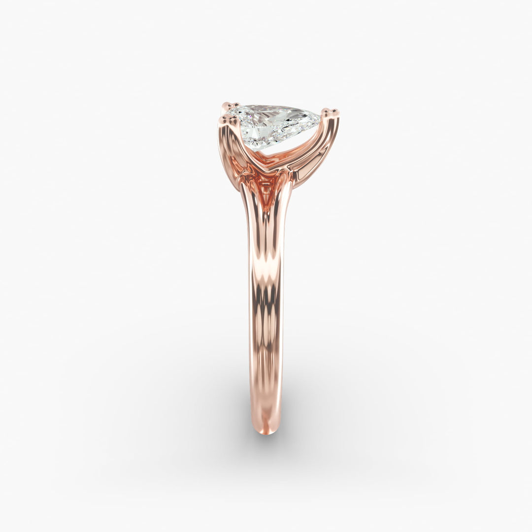 Pear Lab-Grown Diamond Double Band Ring – Designer Style | IGI Certified | 10K/14K/18K Gold
