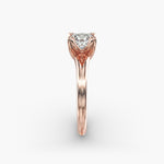 Load image into Gallery viewer, Princess Cut Twelve Prong Milgrain Rope Style Lab-Grown Diamond Ring | 0.50–5.00 Carat | IGI Certified | Yellow, White, Rose Gold
