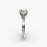 Load image into Gallery viewer, Princess Cut Twelve Prong Milgrain Rope Style Lab-Grown Diamond Ring | 0.50–5.00 Carat | IGI Certified | Yellow, White, Rose Gold

