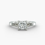 Load image into Gallery viewer, Princess Cut Twelve Prong Milgrain Rope Style Lab-Grown Diamond Ring | 0.50–5.00 Carat | IGI Certified | Yellow, White, Rose Gold
