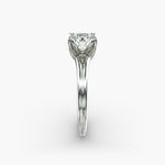 Load image into Gallery viewer, Round Lab-Grown Diamond Ring – Dual Band Style | IGI Certified | 10K/14K/18K Gold
