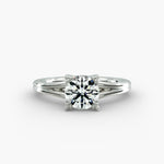 Load image into Gallery viewer, Round Lab-Grown Diamond Ring – Dual Band Style | IGI Certified | 10K/14K/18K Gold
