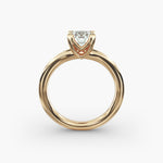 Load image into Gallery viewer, Round Lab-Grown Diamond Ring – Dual Band Style | IGI Certified | 10K/14K/18K Gold
