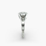 Load image into Gallery viewer, Cushion Lab-Grown Diamond Ring – V-Shaped Side Design | IGI Certified | 10K/14K/18K Gold
