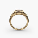 Load image into Gallery viewer, Emerald Lab-Grown Diamond USA Style Ring – Unique Designer Look | IGI Certified | 10K/14K/18K Gold
