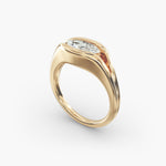 Load image into Gallery viewer, Marquise Lab-Grown Diamond USA Style Ring – Unique Designer Look | IGI Certified | 10K/14K/18K Gold
