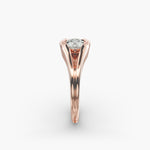 Load image into Gallery viewer, Oval Lab-Grown Diamond USA Style Ring – Unique Designer Look | IGI Certified | 10K/14K/18K Gold
