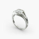 Load image into Gallery viewer, Oval Lab-Grown Diamond USA Style Ring – Unique Designer Look | IGI Certified | 10K/14K/18K Gold
