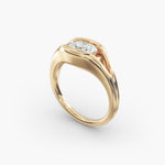 Load image into Gallery viewer, Oval Lab-Grown Diamond USA Style Ring – Unique Designer Look | IGI Certified | 10K/14K/18K Gold
