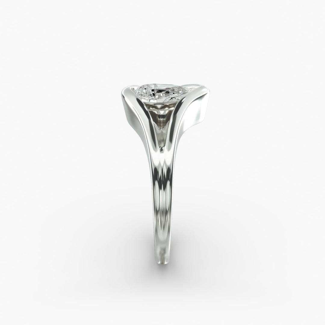 Pear Lab-Grown Diamond USA Style Ring – Unique Designer Look | IGI Certified | 10K/14K/18K Gold