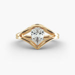 Load image into Gallery viewer, Pear Lab-Grown Diamond USA Style Ring – Unique Designer Look | IGI Certified | 10K/14K/18K Gold
