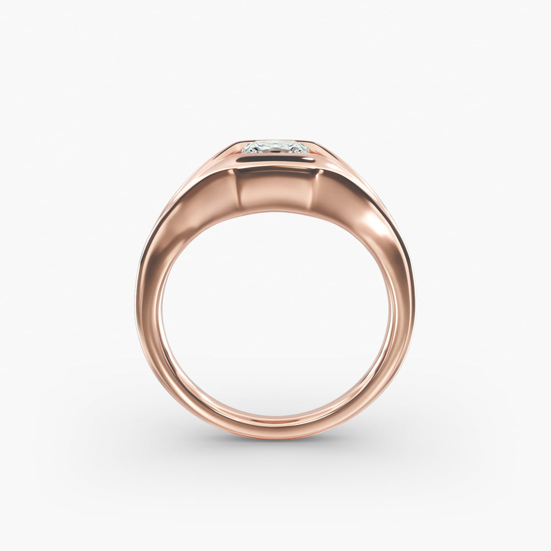 Princess Cut V-Shape Bezel Set Lab-Grown Diamond Ring | 0.50–5.00 Carat | IGI Certified | Yellow, White, Rose Gold