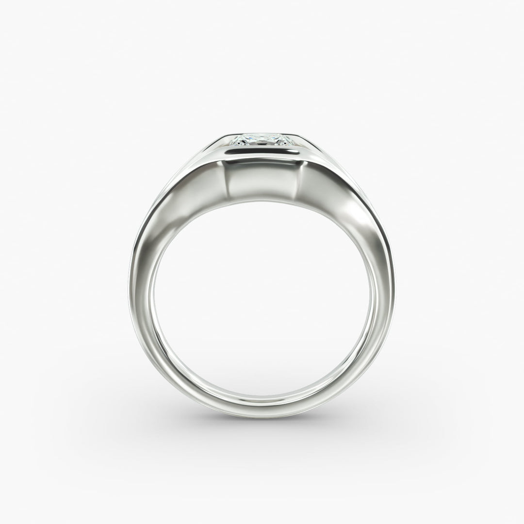 Princess Cut V-Shape Bezel Set Lab-Grown Diamond Ring | 0.50–5.00 Carat | IGI Certified | Yellow, White, Rose Gold